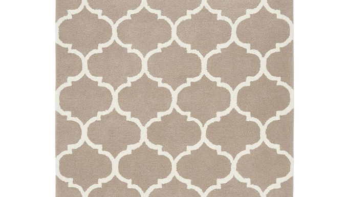 Albany Ogee Modern Wool Rug Camel