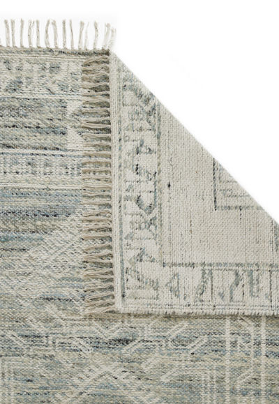 Thumbnail: Serenity Green Moroccan Boho Rug Backing View