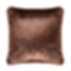 Conker Faux Fur Plain Cushion Full View