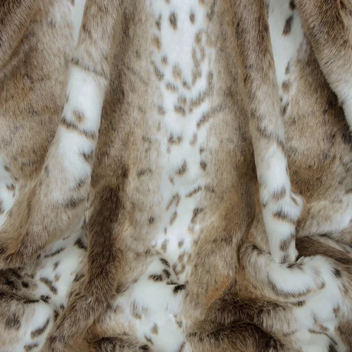 Lynx Pattern Faux Fur Throw barnandloft