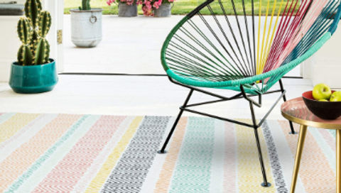 Boardwalk Pastel Stripe Multi Indoor/Outdoor Rug