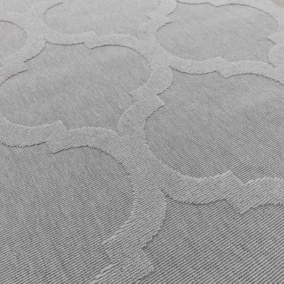 Thumbnail: Antibes Trellis Indoor/Outdoor Rug AN01 Grey Close Up View