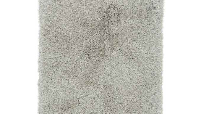 Cascade Shaggy Rug Plain Silver