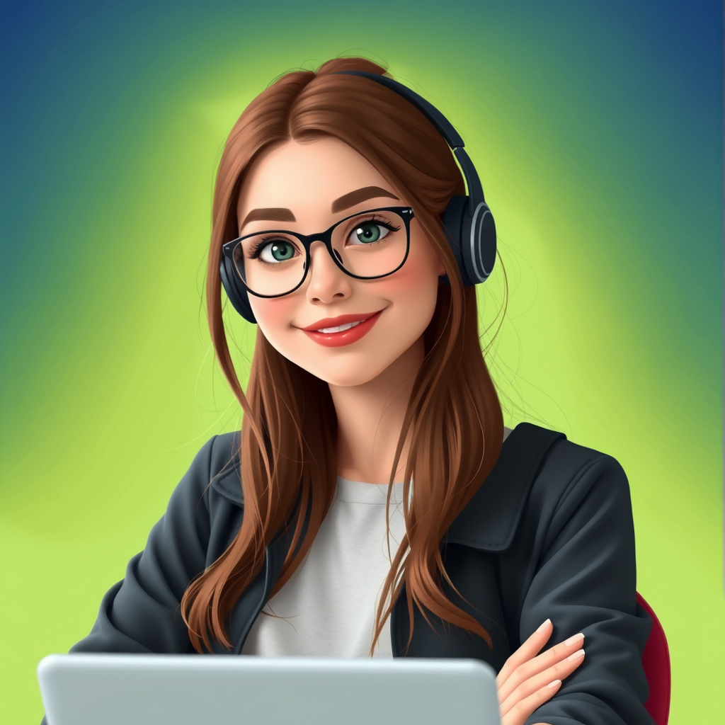 Create an avatar of an irish student girl who works as a creative social media assistant.jpg