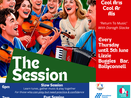 Week 4 of the ‘Ceoil Aris’ Trad Music Programme in Ballyconnell