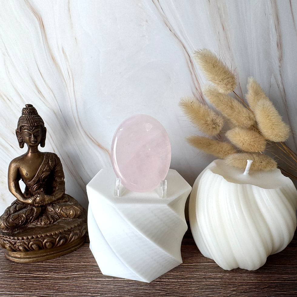 Miniature : Galet d'apaisement en quartz rose
