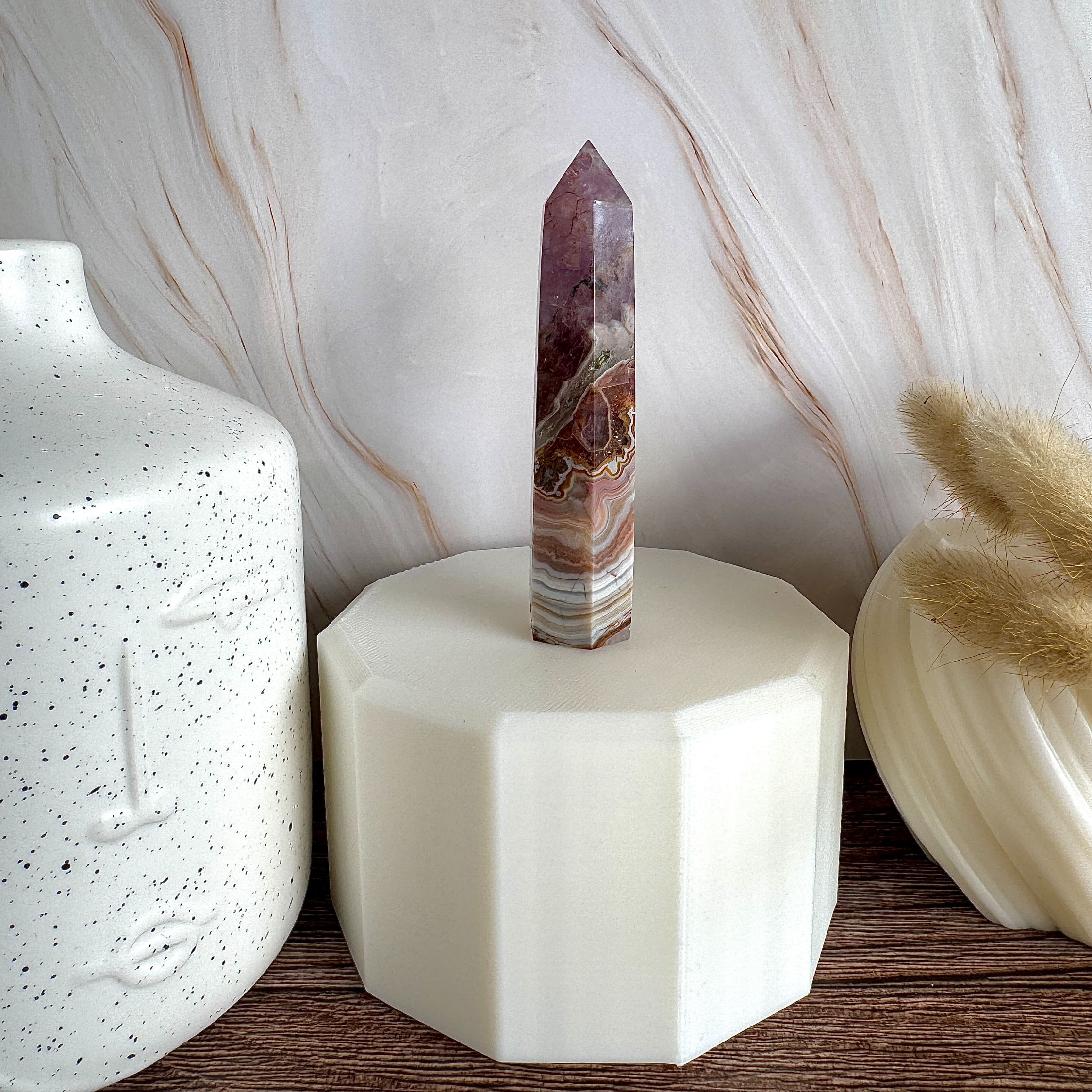 Tour en Agate, Améthyste & Quartz N°1