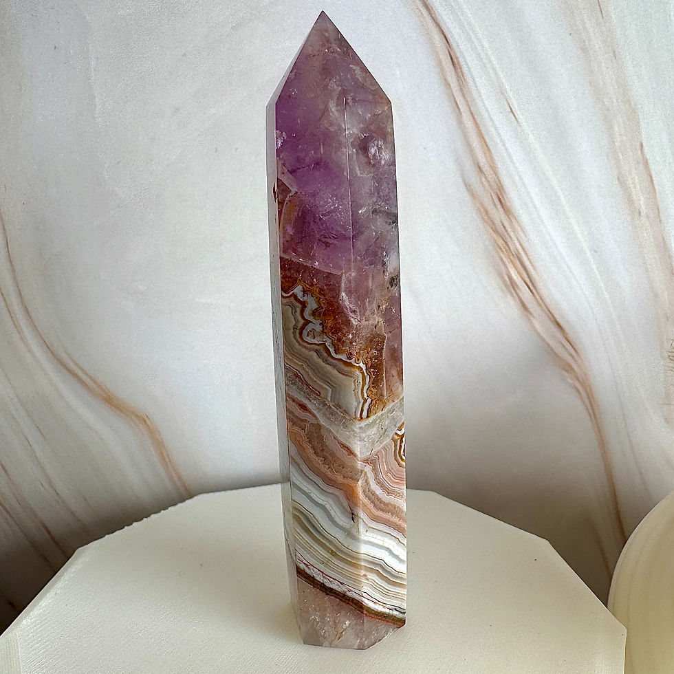 Miniature : Tour en Agate, Améthyste & Quartz N°1