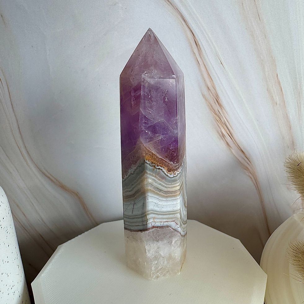 Miniature : Tour en Agate, Améthyste & Quartz N°4