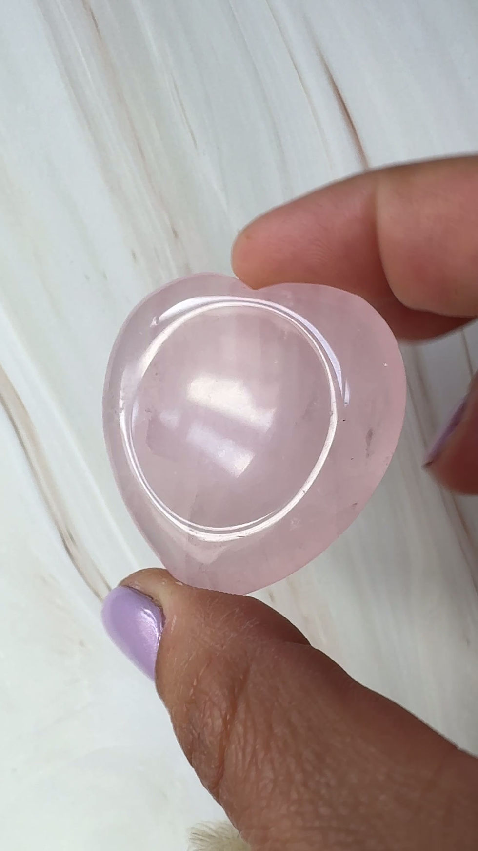 Miniature : Coeur d'apaisement en quartz rose