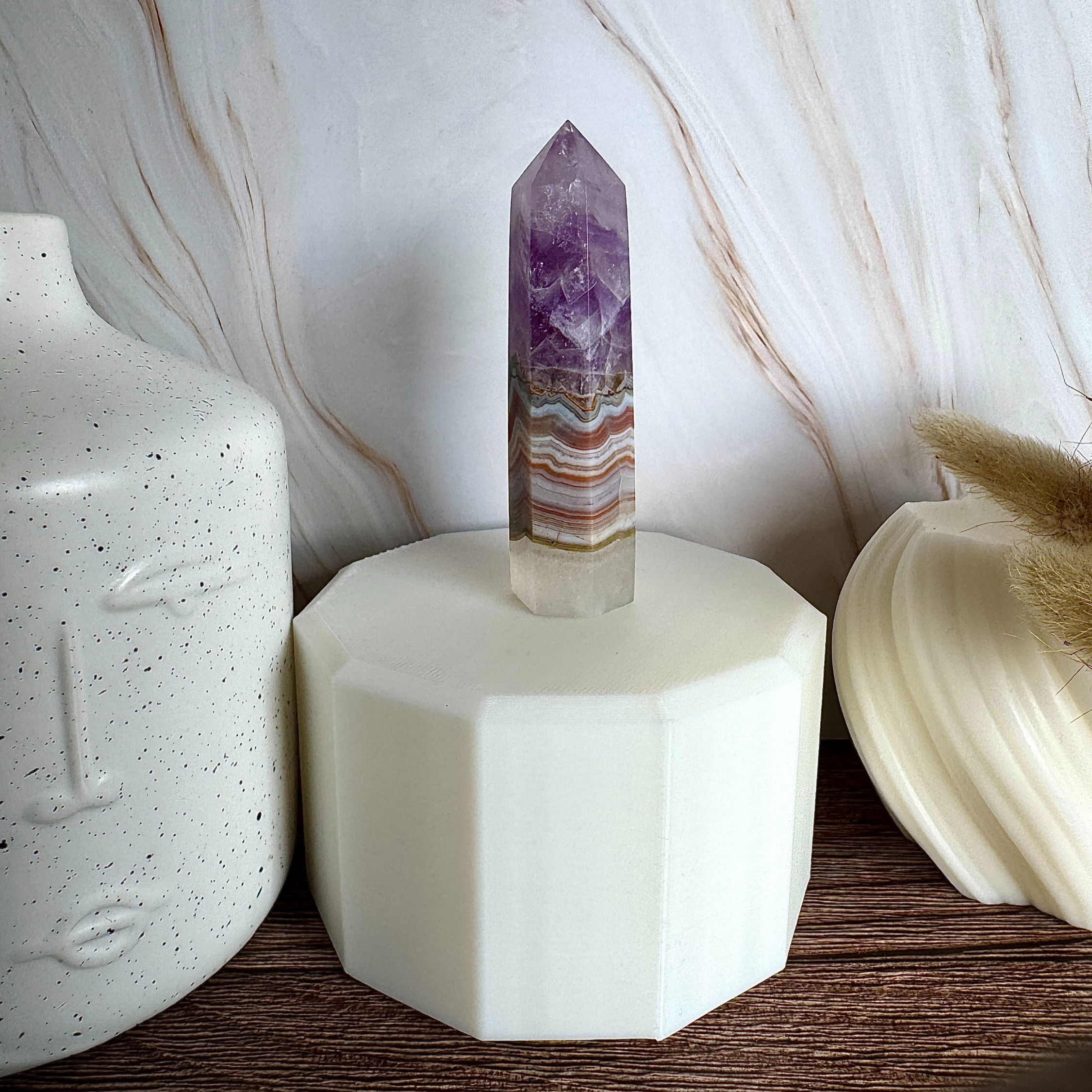 Tour en Agate, Améthyste & Quartz N°2