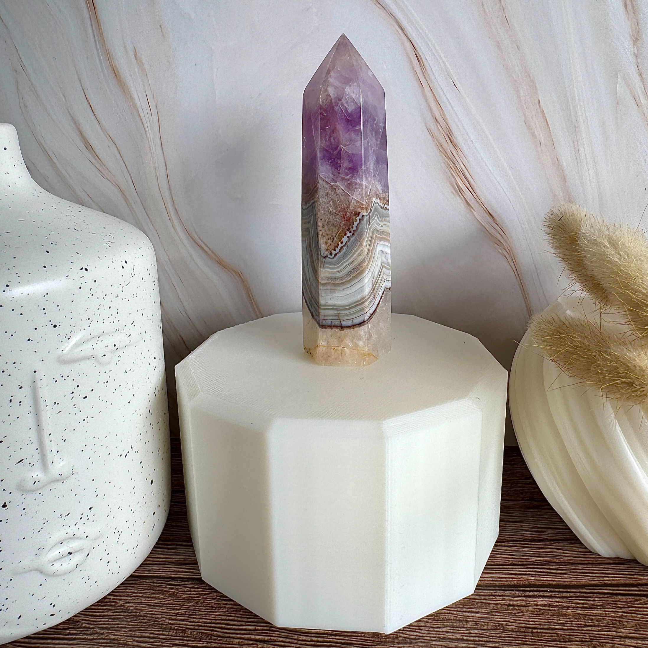 Tour en Agate, Améthyste & Quartz N°4