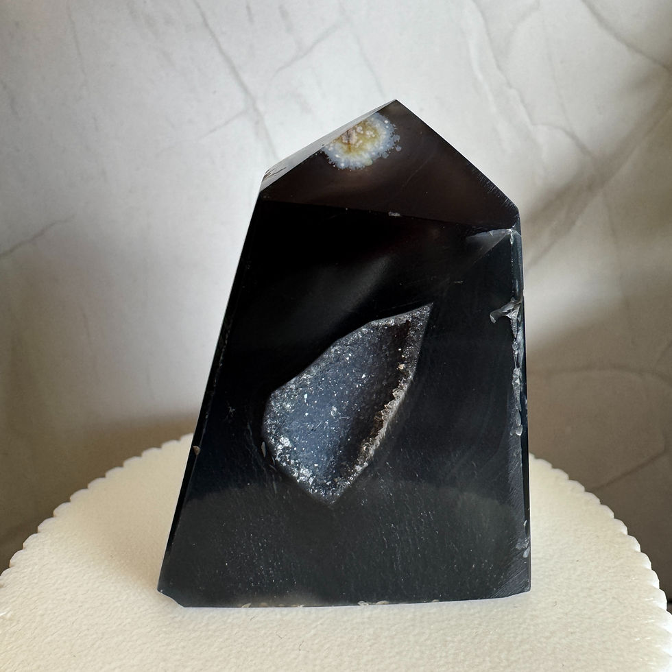 Miniature : Agate et quartz