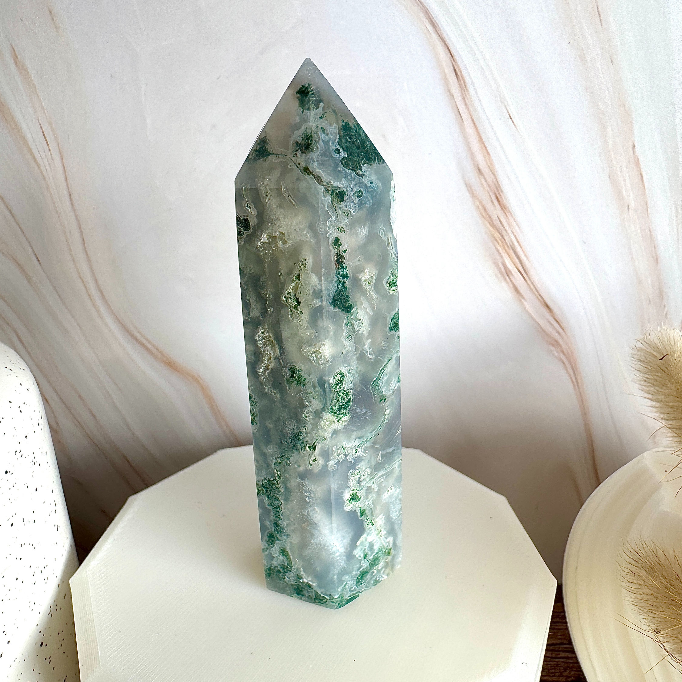 Tour en agate mousse