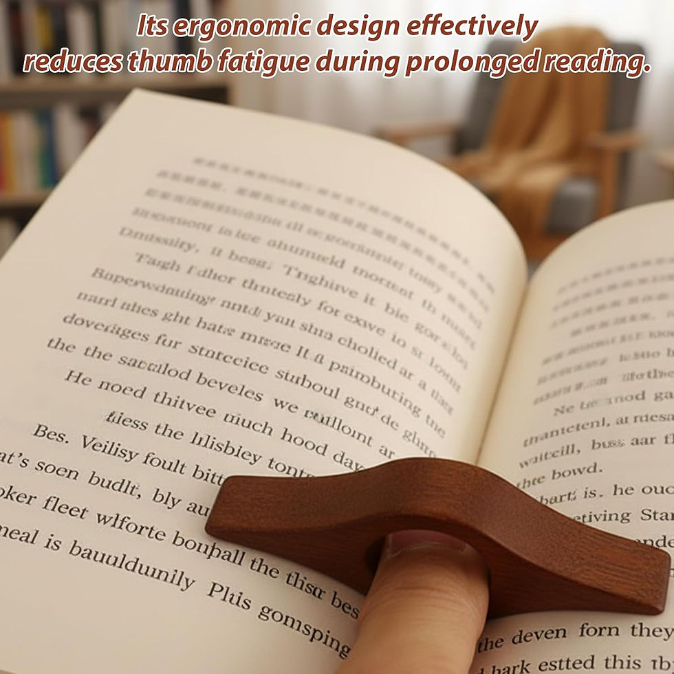 Thumbnail: 2pc Wooden Book Page Holder, Thumb Book Page Holder, Cat-Shaped Book Holder wit