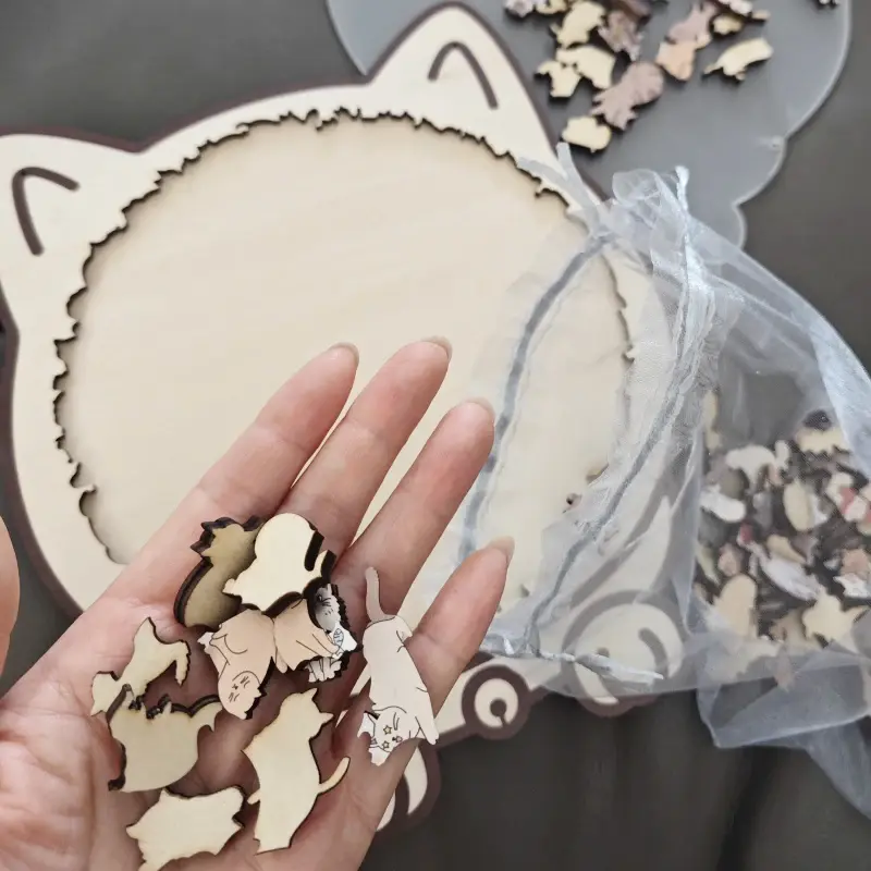 Thumbnail: Colorful Wooden Cat Puzzle