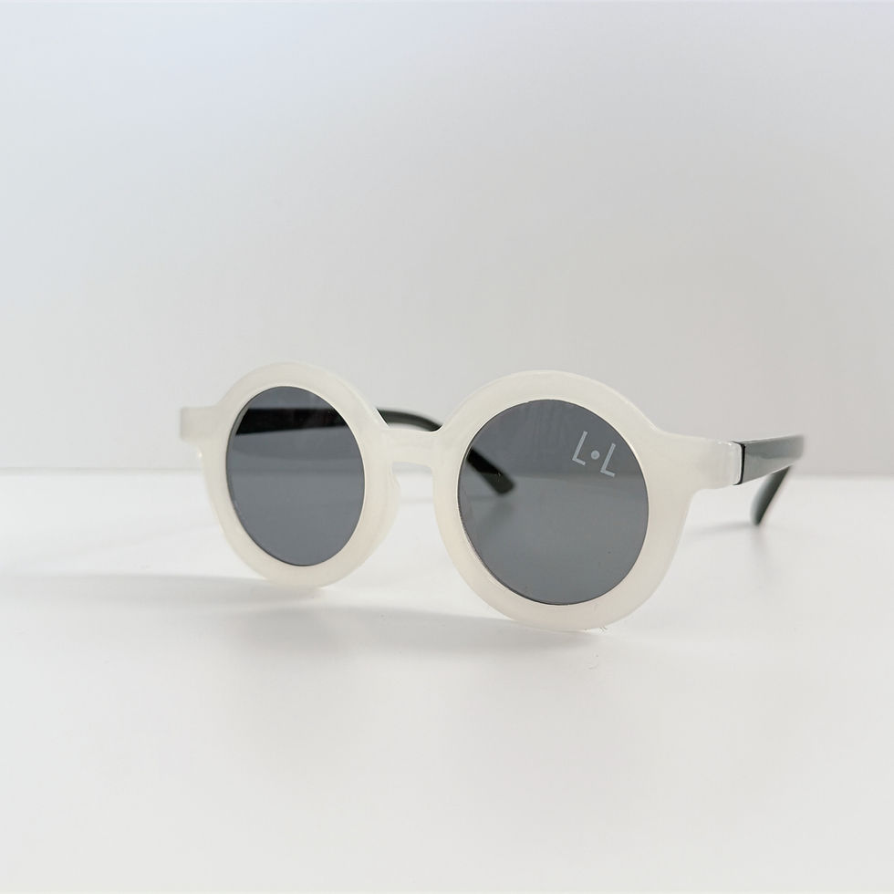 Thumbnail: white kids round sunglasses minimalist look