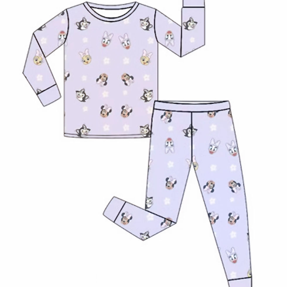 Thumbnail: soft stretchy bamboo pajamas for kids