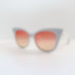 Thumbnail: White cat eye sunglasses womens gradient lens