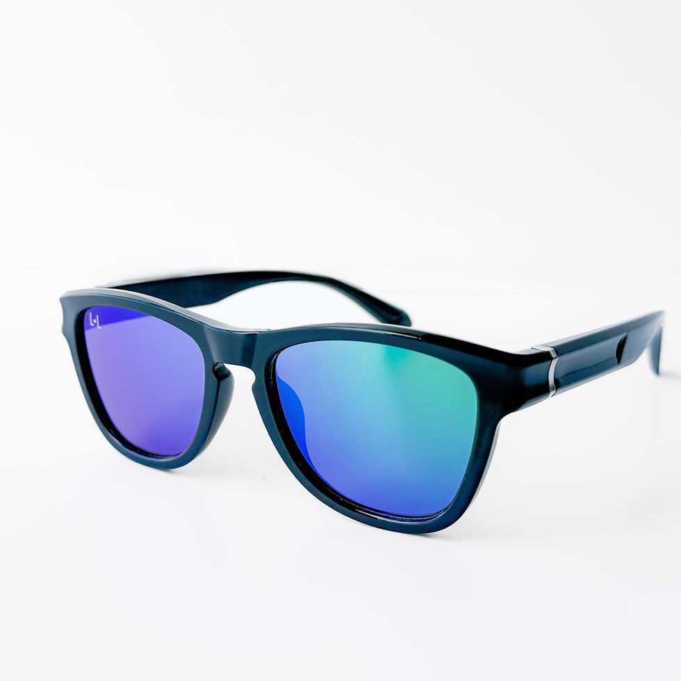 kids aura mirrored sunglasses with color shifting lenses and lightweight frame by Levi & Lena Co.