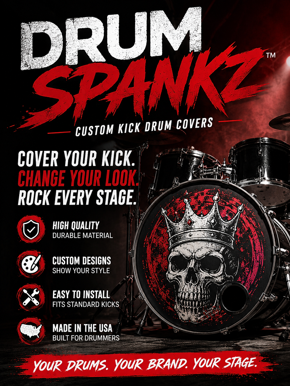 Thumbnail: Drum SpankZ - Elastic Drum Cover