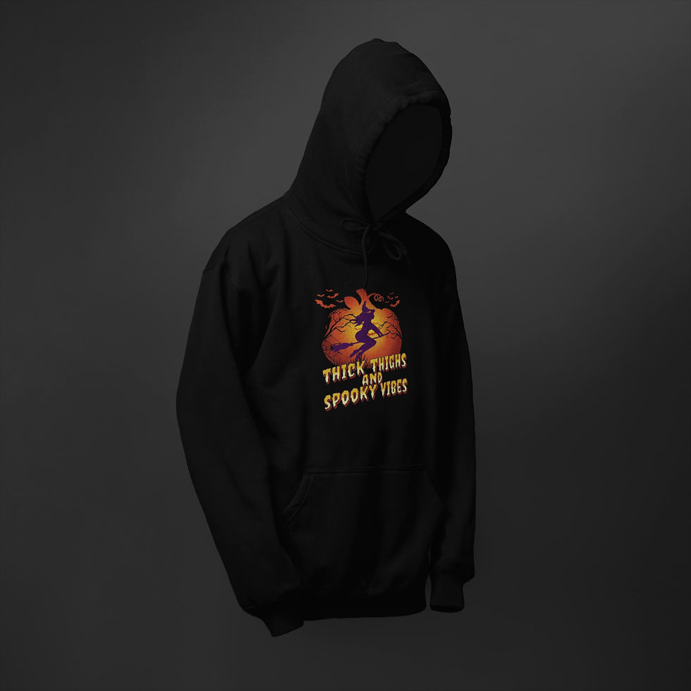 Thumbnail: Thick Thighs and Spooky Vibes - Hoodie