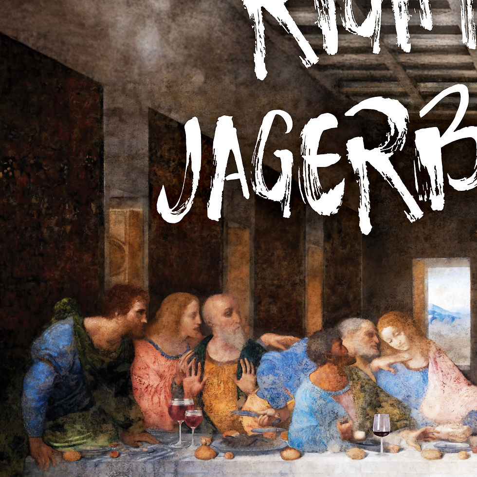 Thumbnail: Last Supper (thirteen Jagerbombs) Altered Art Print