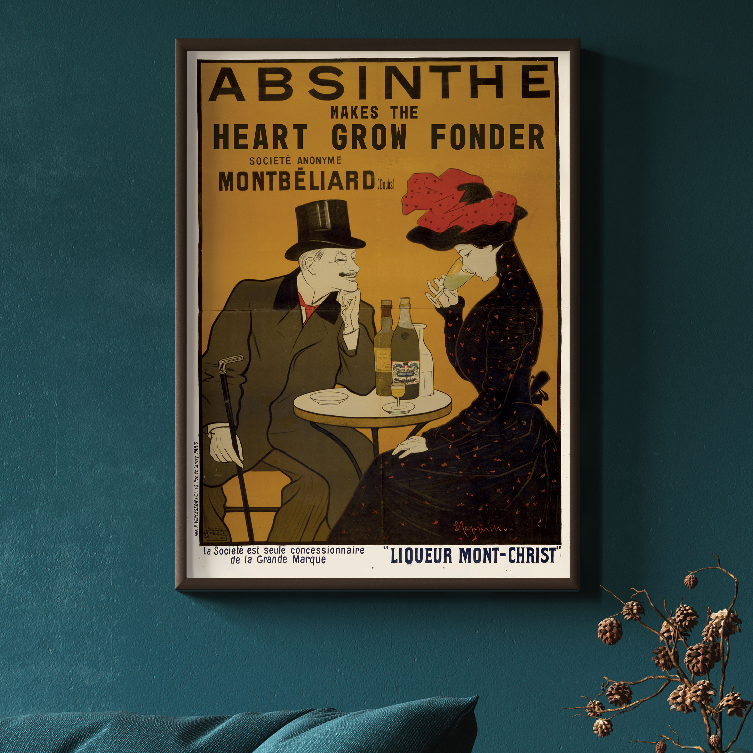 Absinthe Makes the Heart Grow Fonder (Altered Art Advert)