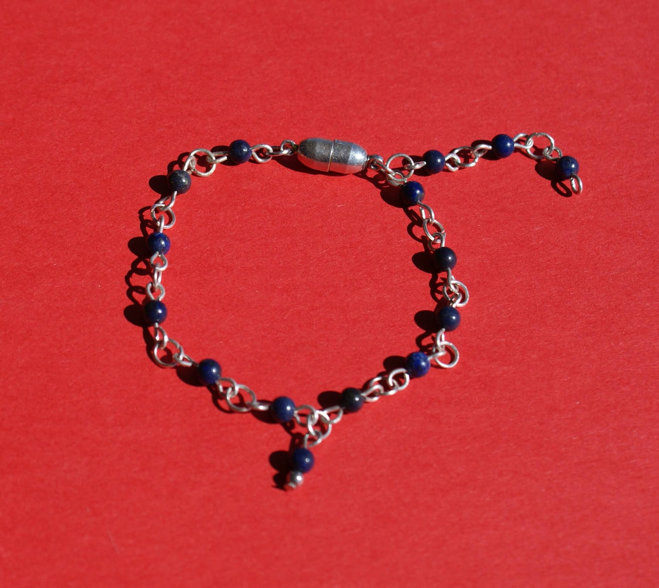 Armband/Fußkettchen mit Lapislazuli von Mayd in Germany Edelsteinschmuck