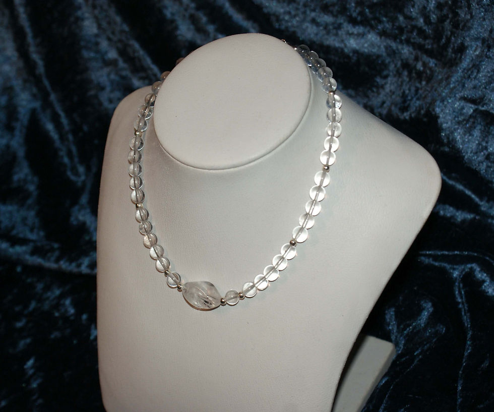 Miniaturbild: Collier aus Bergkristall von Mayd in Germany Edelsteinschmuck