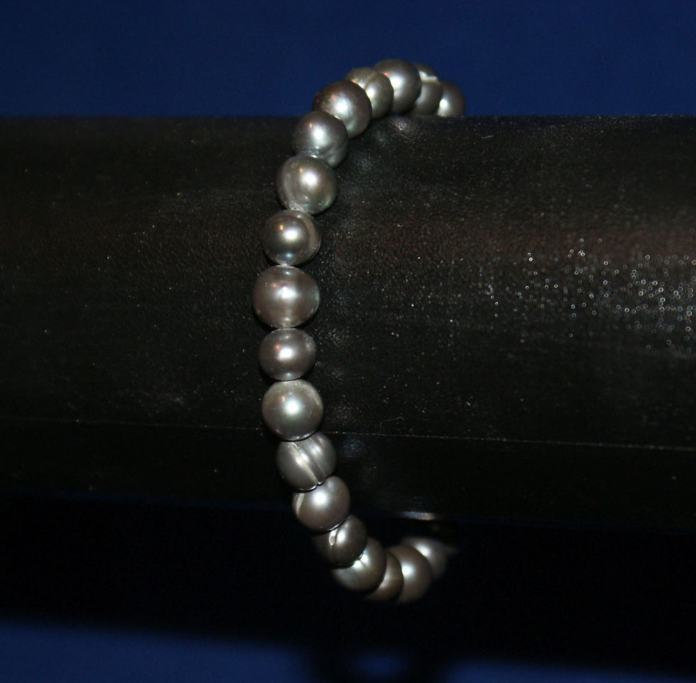 Miniaturbild: Armband mit Pfauenperlen von Mayd in Germany Edelsteinschmuck