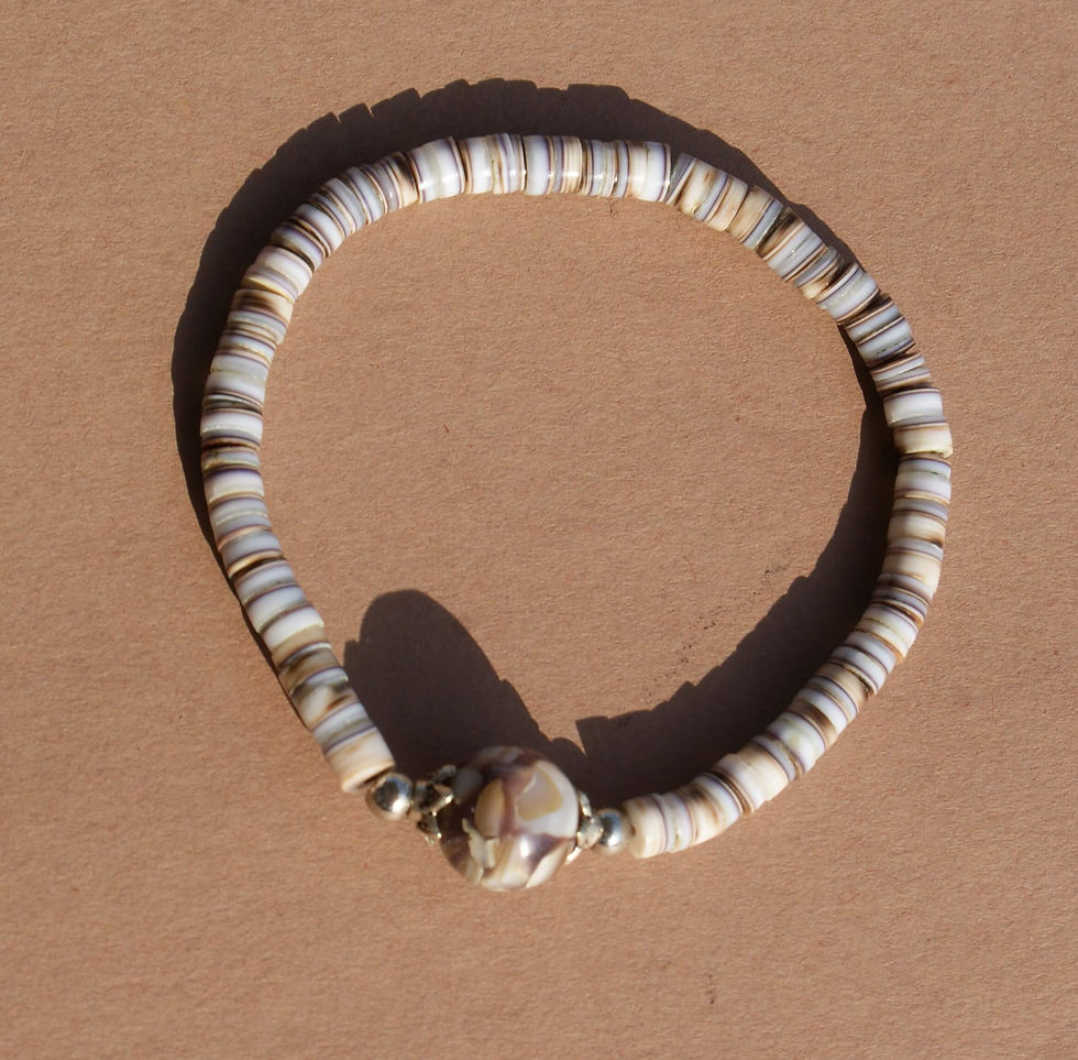 Miniaturbild: Muschel-Armband - Mayd in Germany Edelsteinschmuck