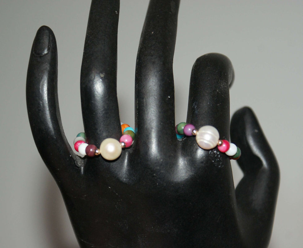 Miniaturbild: Bunte Partner-Ringe von Mayd in Germany Edelsteinschmuck
