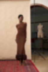 Tassel Dress- Brown