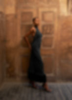 Thumbnail: SPINE HALTER DRESS- Black