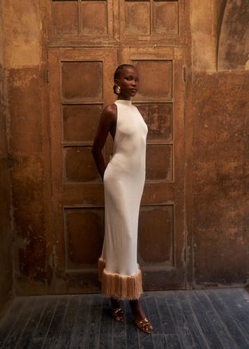 SPINE HALTER DRESS- Ivory | Shop Anko SPINE HALTER DRESS- Ivory | Shop Anko