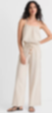 Woman wearing linen pants