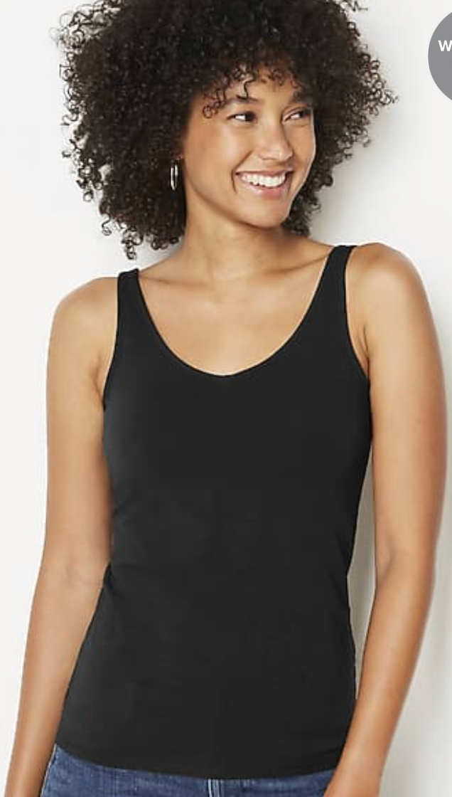 Woman wearing a top.