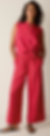 Woman wearing red pants.