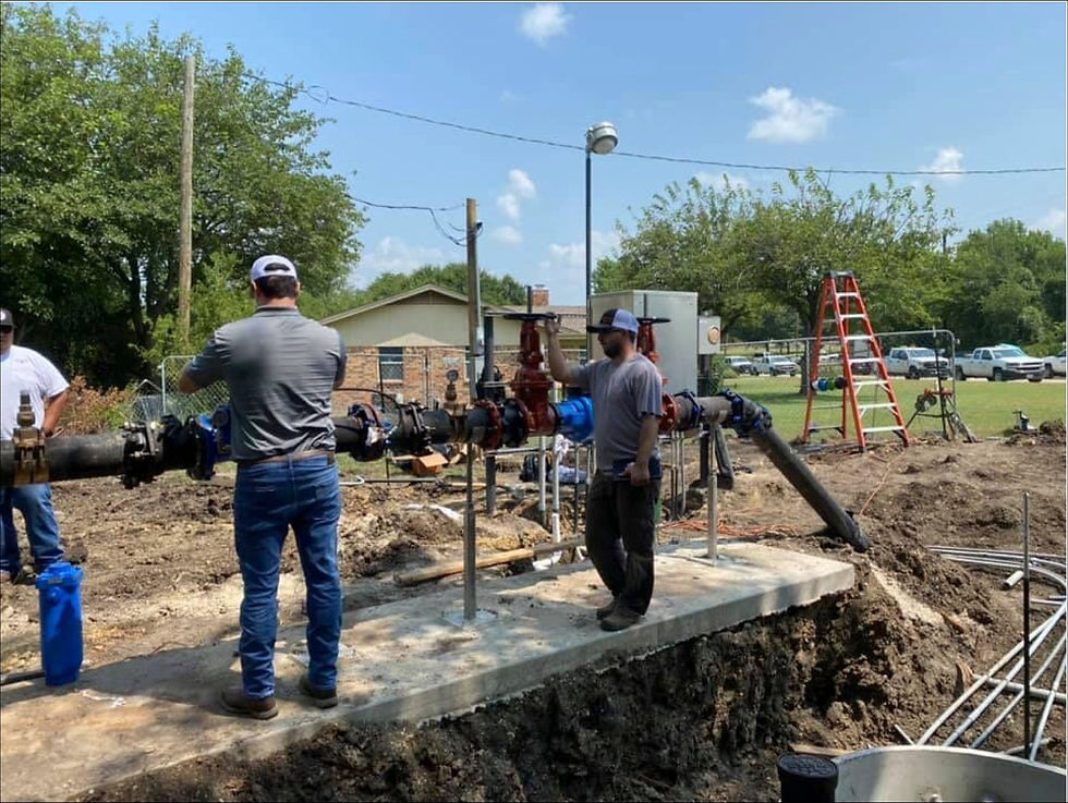 Temp FW water pipeline, 04 August 2021 Weatherford Democrat