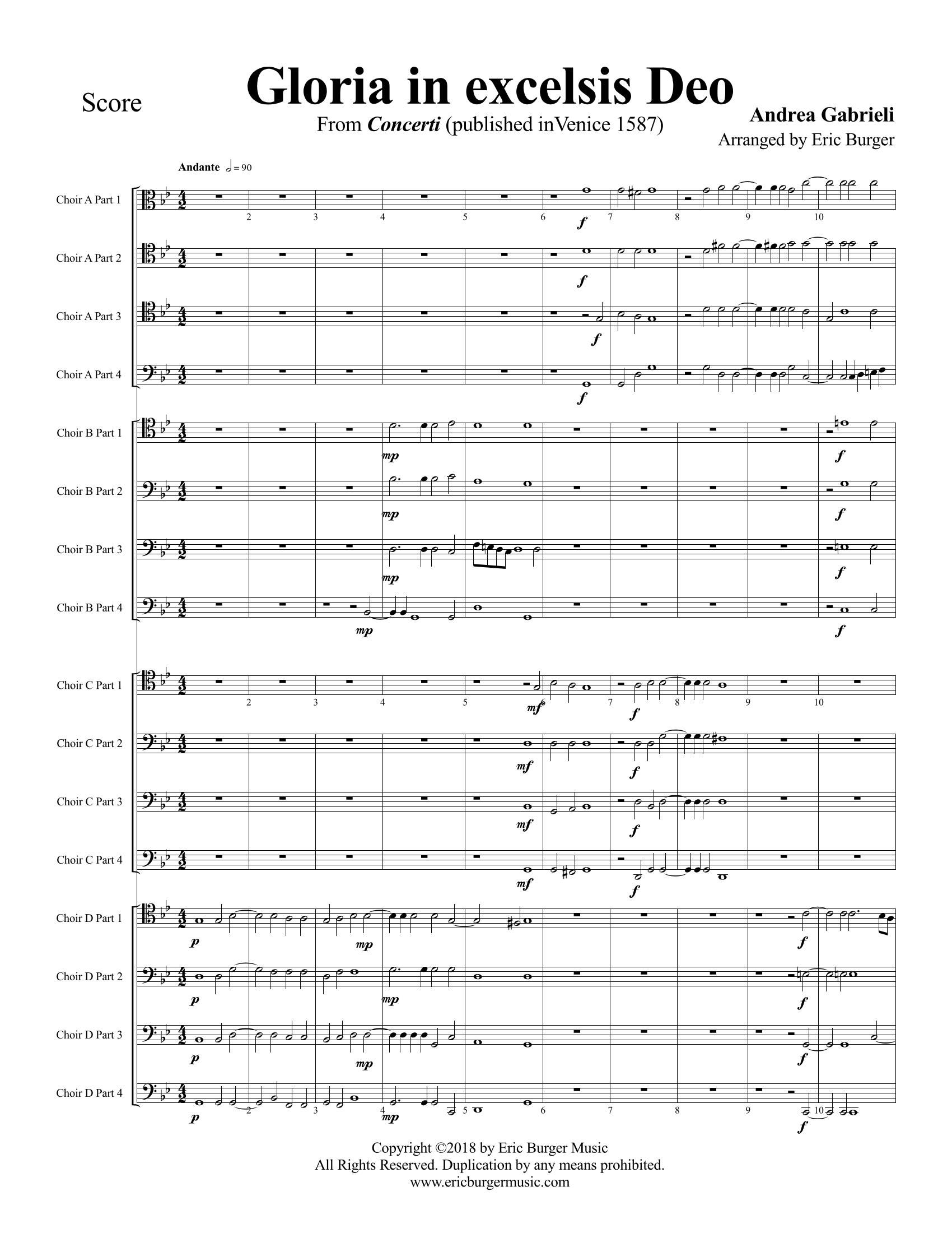 Gabrieli, Andrea -  Gloria in excelsis Deo - Sexdectet