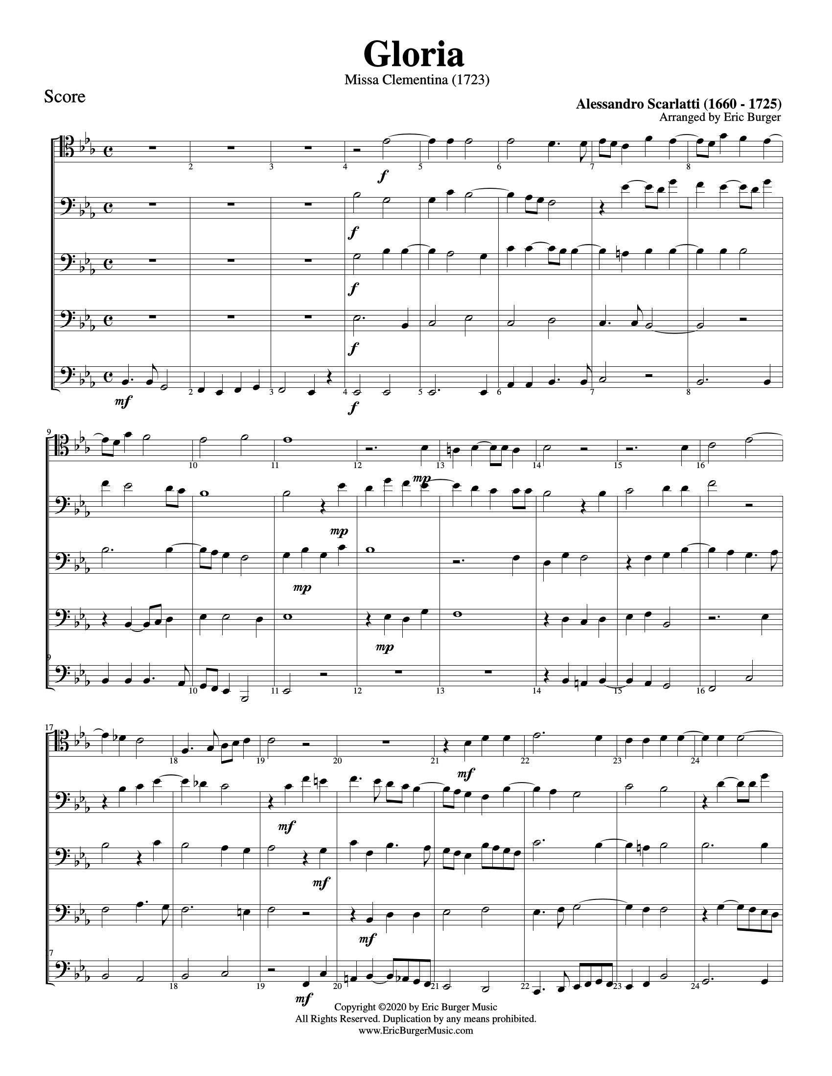 Scarlatti, Alessandro - Gloria - Quintet