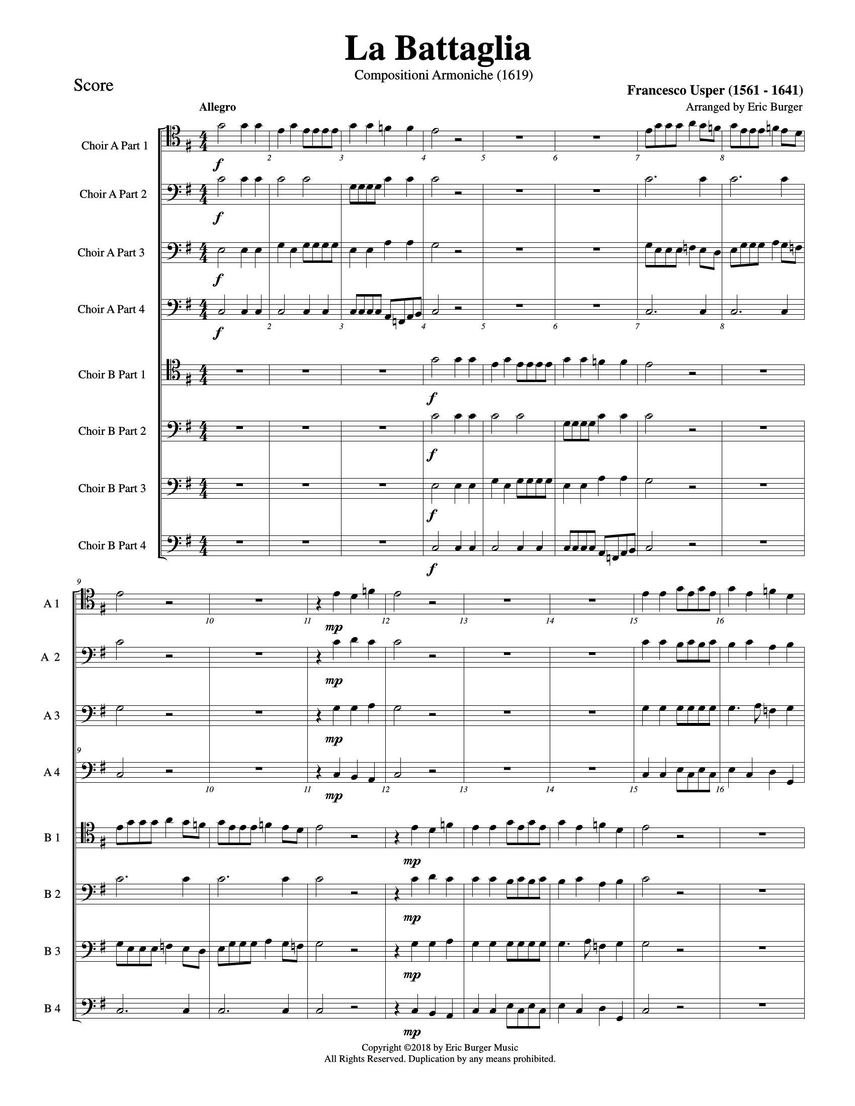 Usper, Francesco - La Battaglia - Octet