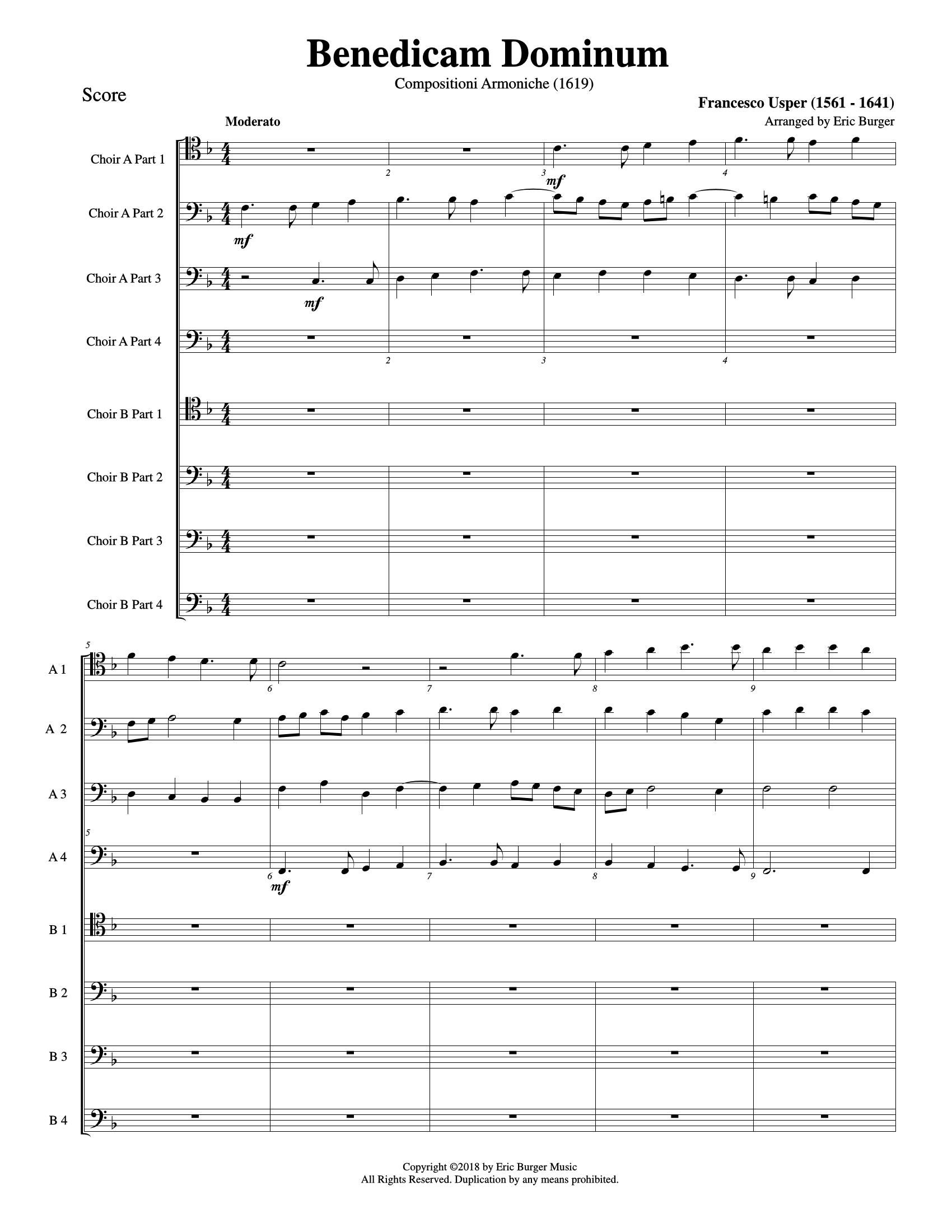 Usper, Francesco - Benedicam Dominum - Octet