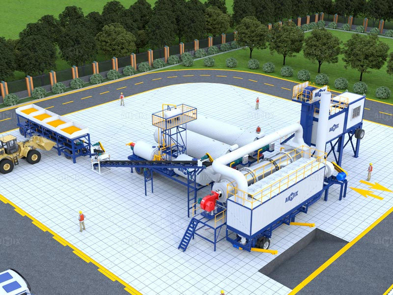 drum mix asphalt plant mobile