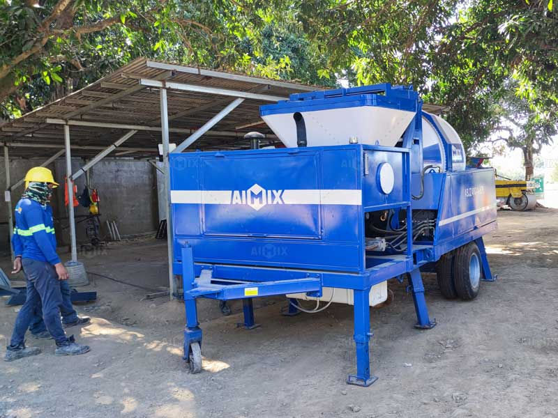 40 m³ per hour diesel portable concrete pump for mixing and pumping concrete in the Philippines