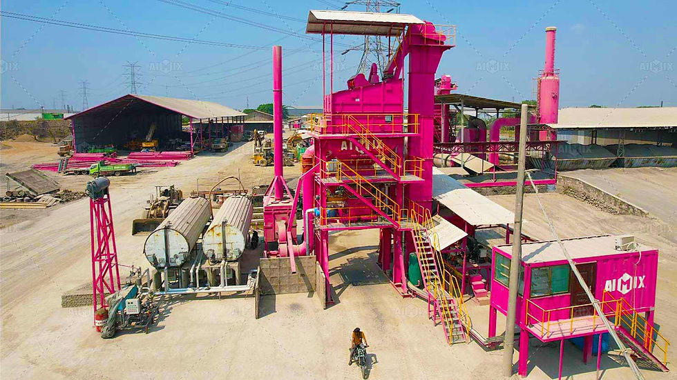 80ton stationary asphalt mixer plants in Indonesia