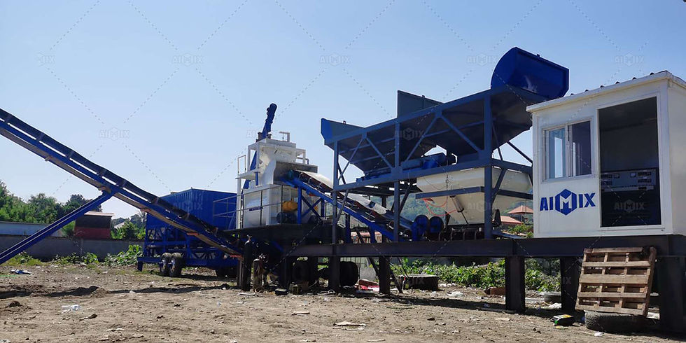 AJSY-50 Mobile Batch Plant in Dili, Indonesia