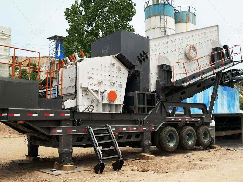 mobile crusher plant on site