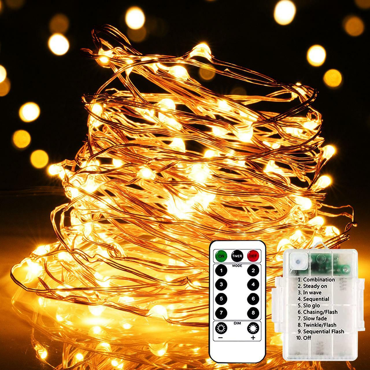 Battery Set of Lights with Remote